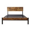 Okak Twin Size metal bed Sturdy System Metal Bed Frame,Modern style and comfort to any bedroom, Black - 4 of 4