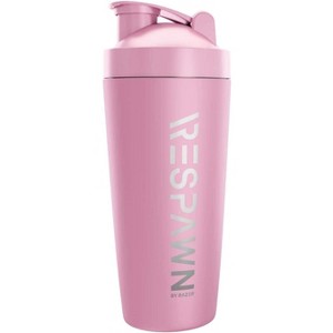 RESPAWN By Razer Stainless Steel Shaker - Pink - Dual-Insulated Shaker Cup - Built-In Grate - Locking Cap - 20oz - 1 of 4