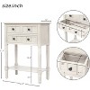 Narrow Console Table, 24" Entryway Table with 3 Storage Drawers and Bottom Shelf for Entryway, Living Room, Hallway, Bedroom, Dining Room - 4 of 4