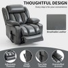 Grey Dual Motor Infinite Position Leatheraire Power Lift Recliner Chair with 8-Point Vibration Massage and Lumbar Heating - 2 of 4