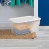 90qt Clear Storage Box White - Room Essentials™: Plastic, Portable, Lidded, Stackable, Snap Closure, Universal Storage - 2 of 4