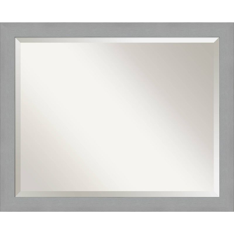 32&#34; x 26&#34; Brushed Nickel Framed Wall Mirror Silver - Amanti Art, 1 of 8