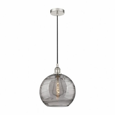 Athens Deco Swirl - 1 Light Mini Pendant In Industrial Style-14.75 Inches Tall and 12 Inches Wide