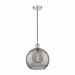 Athens Deco Swirl - 1 Light Mini Pendant In Industrial Style-14.75 Inches Tall and 12 Inches Wide - 1 of 1