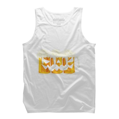 Men's Design By Humans Halloween Jack O Lantern Beer Drinking By RedBirdLS Tank Top