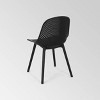 Posey 2pk Resin Modern Dining Chairs - Black - Christopher Knight Home: Weather-Resistant, Armless Patio Seating - 2 of 4