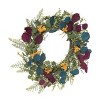 Transpac Natural Fiber 20.87 in. Multicolor Harvest Plum Wreath - 2 of 4