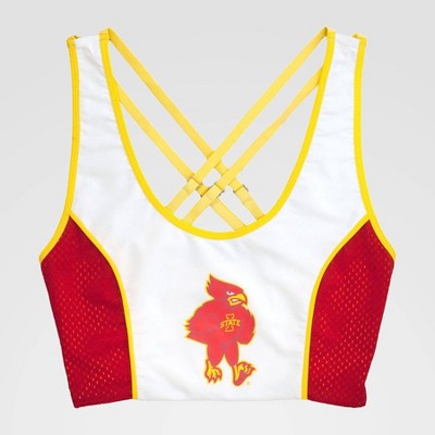 NCAA Iowa State Cyclones Sporty Cropped Tank Top - White S