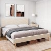Acekool Velvet Upholstered Platform Bed Frame with Adjustable Headboard, Wood Slats, No Box Spring Needed, Easy Assembly, Noise-Free - 2 of 4