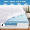 Vipbear 4 Inch Dual Layer Memory Foam Mattress Topper,2 Inch Cooling Gel Memory Foam & 2 Inch Pillow Top Mattress Pad, Fits 8-20 Inches Deep Pocket - 4 of 4