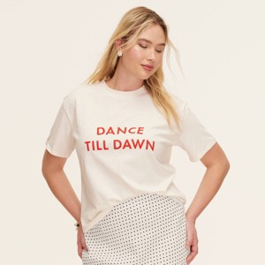 Women's Dance Till Dawn Short Sleeve Graphic T-Shirt - kate spade new york x Target Cream - 1 of 4