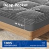 kayamas 3" Double-layer Mattress Topper include 2"  Gel Memory Foam and 1" Pillow Top Mattress Pad Cover with Elastic deep pocket - 4 of 4