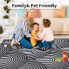 Washable Runner Rug, Modern Geometric Rainbow Carpet, Low Pile Non-Slip Floor Mat for Entryway, Living Room, or Nursery - 4 of 4