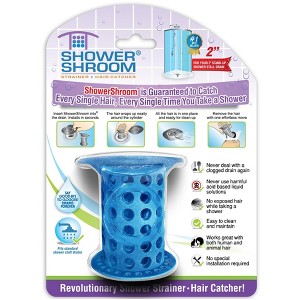 ShowerShroom (Blue) The 2" Hair Catcher That Prevents Clogged Shower Drains from TubShroom - 1 of 4