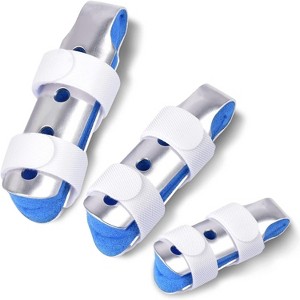 Finger Splint, 3PCS Finger Support Brace Finger Stabilizer for Broken Fingers Straightening Arthritis - 1 of 4