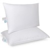 2 Pack High Loft Firmer Down Pillows - 600 Fill Power - 100% Cotton Shell - Standard, Queen, King - 3 of 4