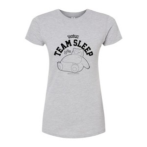 Women's - Pokémon - Snorlax Team Sleep Fitted Graphic T-Shirt - 1 of 3