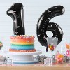 Aghana Digitals 40 Inch Aluminum Black Number Balloon Set with Bow Ribbon & Glue Point - 2 of 4