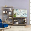 Marmo Faux Marble Top TV Stand for TVs up to 60" Gold - Teamson Home: Entertainment Center with Open Shelves - 4 of 4