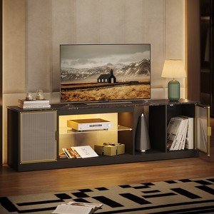 Bestier 71 Inch LED TV Stand with Adjustable Shelves - 1 of 4