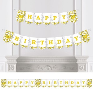 Big Dot of Happiness Let's Go Bananas - Tropical Birthday Party Bunting Banner - Birthday Party Decorations - Happy Birthday - 1 of 4