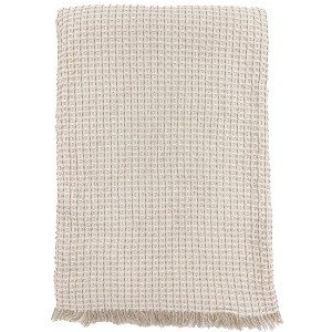 Ivory Cool Cotton Waffle Bed Blanket - 1 of 4
