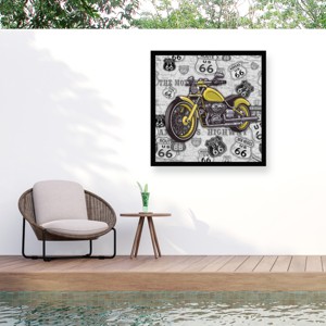 "Vintage Motorcycles On Route 66 17" Outdoor Canvas - 1 of 4