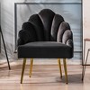 Nordlys Velvet and Metal Lounge Chair Vintage Style Upholstery Living Room - 3 of 4