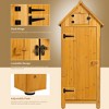 NicBex 70.5 Inch Tall Outdoor Storage Shed with Lockable Door and Waterproof Roof for Backyard Garden,Patio - 4 of 4