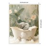 Amanti Art Elephant Bath Joy by Niky Rahner Framed Canvas Wall Art - 3 of 4