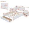 GDFStudio Oswald 4pcs Full Size Wooden Bedroom Furniture Sets with Shelves, Nightstand, Drawers and USB Ports - 3 of 4
