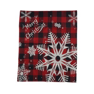 Unique Bargains Dining Chair Slipcovers Linen Red Black 22.83" x 19.29" 1 Pc - 1 of 4