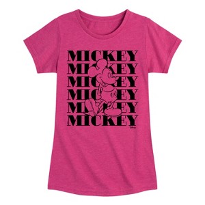Girls' - Disney - Mickey Mouse Fitted Short Sleeve Graphic T-Shirt - 1 of 3