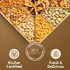 Gourmet Mixed Nuts Thanksgiving Gift Basket in Sleek Bamboo Wood Reusable Platter | XL 2 lb Platter Includes 9 Assortments of Premium Nuts, Kosher - 3 of 4