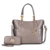 MKF Collection Merlina Embossed pockets Vegan Leather Women’s Tote Bag with Wallet by Mia K - 2 of 4