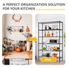 FDW Wire Shelving Unit Heavy Duty Storage Rack Metal Shelf Garage Organizer Wire Rack,Black - 2 of 4