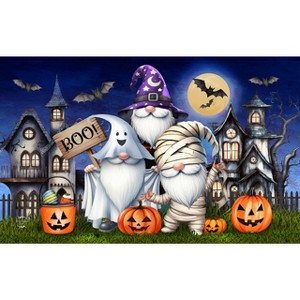 Briarwood Lane Halloween Doormat 30x18 Indoor Outdoor Costumed Gnomes For Halloween Doormat - 1 of 4