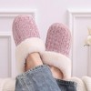 TIME HOLLOW Pink Chenille Slippers With Wool-Like Lining - 2 of 3