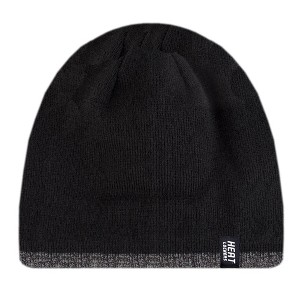 Men's Flat Knit Hat With Contrast Trim | Size One Size - Black/grey - 1 of 3