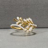 Ross-Simons 0.20 ct. t.w. Diamond Leaf Bypass Ring in 18kt Gold Over Sterling - 4 of 4