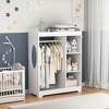 KWPZQEB Kids Dress up Storage with Mirror, Kids Costume Wardrobe with Hooks, Open Hanging Armoire Closet Organizer for Bedroom, Nursery, White - 4 of 4