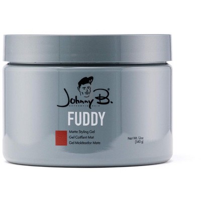 JOHNNY B. Fuddy Matte Styling Gel (12 oz XXL Size) Hair Style Gel for Matt Looks