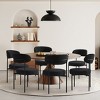 WestinTrends Alexandria Mid-Century Modern Upholstered Faux Shearling Round Dining Chairs - 2 of 4