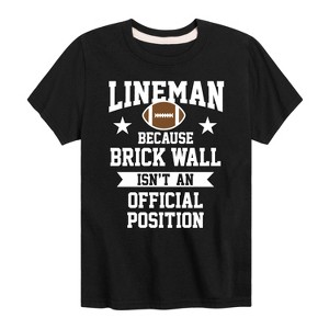 Boys' - Instant Message - Lineman Brick Wall Position Short Sleeve Graphic T-Shirt - 1 of 4