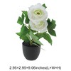 Unique Bargains Artificial Plants Two-Headed Lotus Bonsai Plastic 2.95"x2.95"x9.06" 1 Pcs - 3 of 4