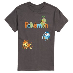 Men's - Pokémon - Turtwig, Chimchar, Piplup Short Sleeve Graphic T-Shirt - 1 of 4