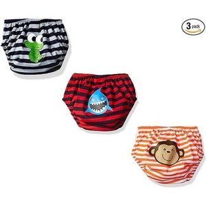 Kiko & Max Infant Boy's 3 Pack Absorbent Reusable Swim Diaper Set - 1 of 4