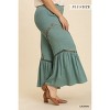 Slickblue Women's Plus Size Lace Trim Wide Leg Pants - Elastic Waist - Casual to Dressy - Lagoon - Size XL-2XL - 4 of 4