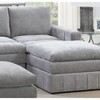 Okak Modern Convertible Sectional Sofa Couch with 2 Armchair/Wedge, 1 Armless Chairs, 2 Ottomans 5pc Fabric Plush Modular Sofa for Living Room, Gray - 2 of 4