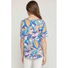 Women's Abstract V-Neck Top - entro - 2 of 4